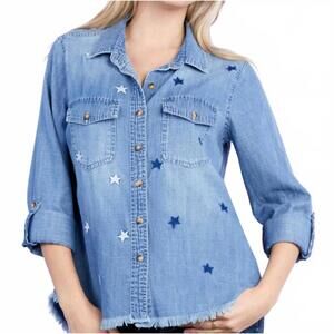 NEW BILLY T stars shirt in denim